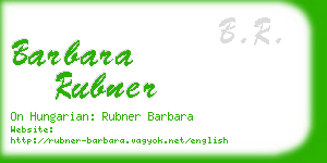 barbara rubner business card